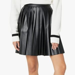 BCBGeneration Faux Leather Pleated Skirt